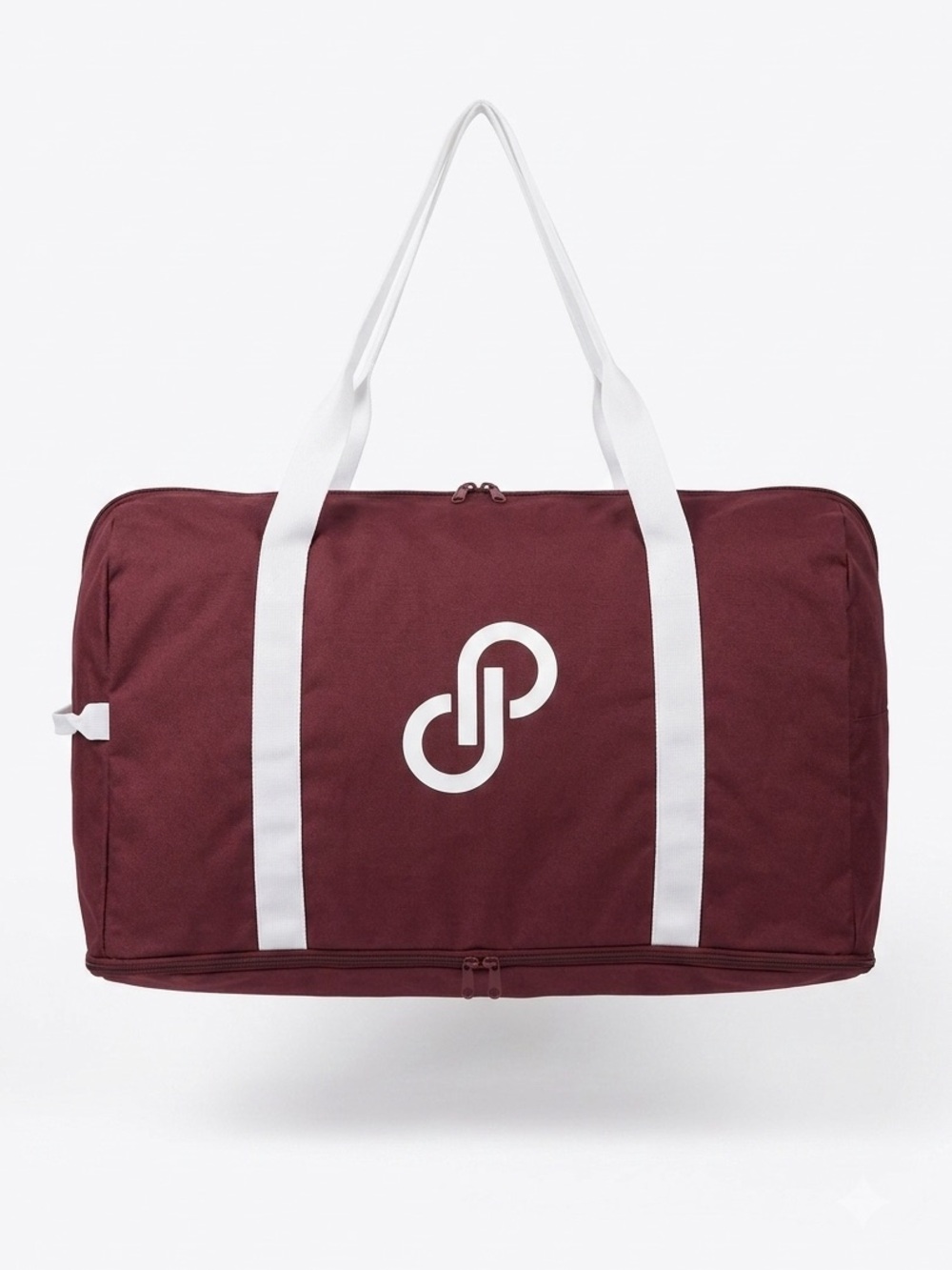 Poshmark Duffel Bag Burgundy with White Straps Travel Storage